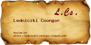 Ledniczki Csongor névjegykártya